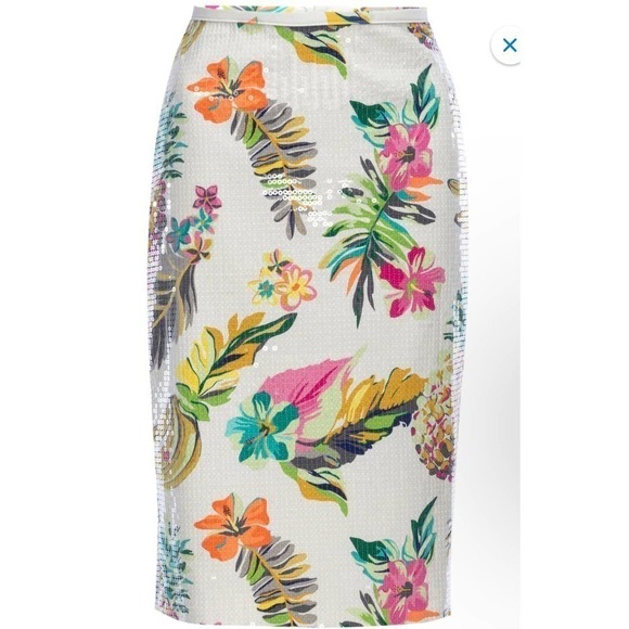 NWT Le Superbe Tropi Cali Sequin Supershine Pencil Skirt size 2 - Picture 3 of 3